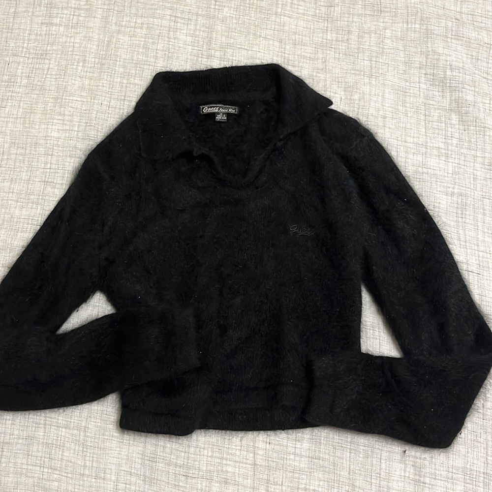 Vintage Guess angora blend collared sweater